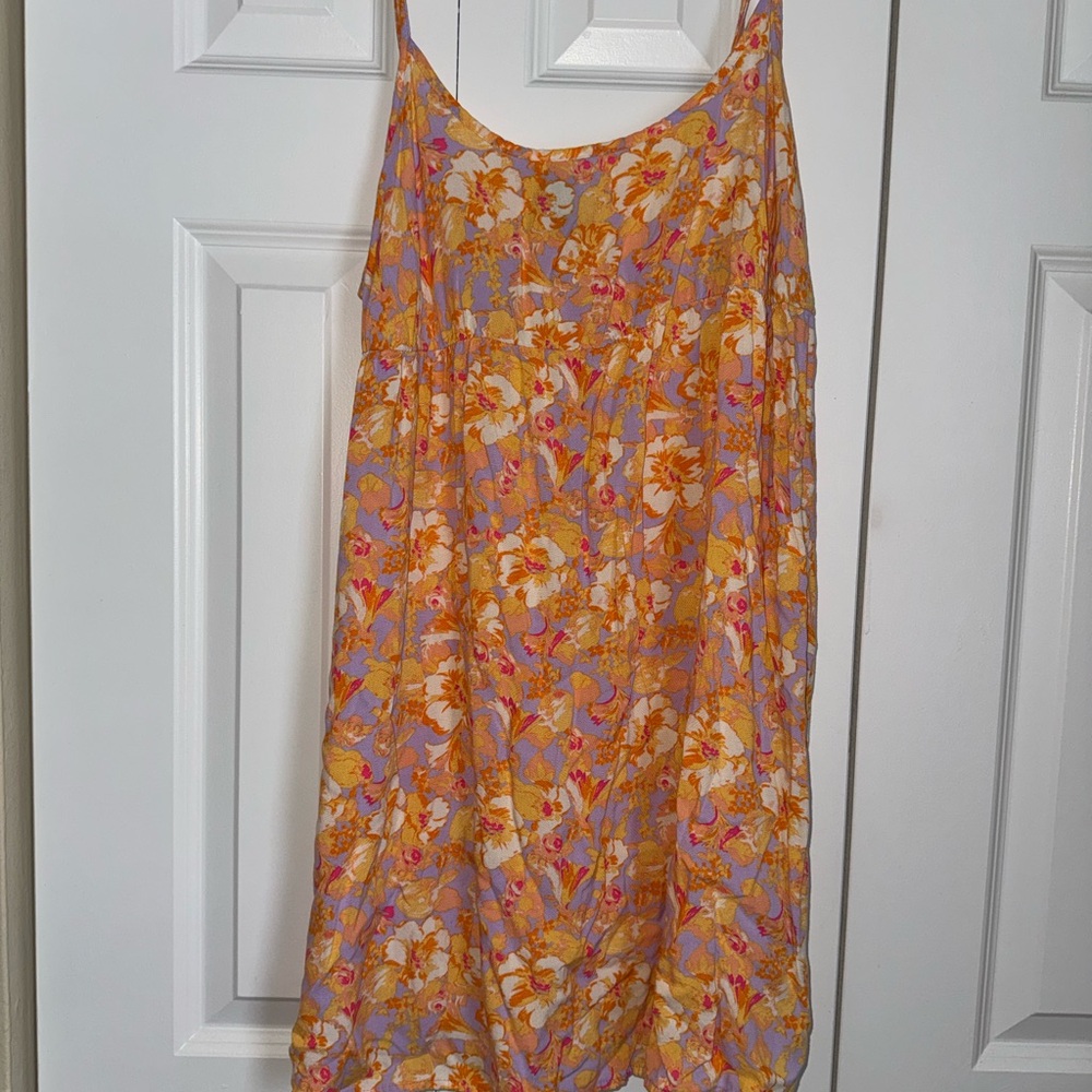 Wild Fable Orange and Purple Floral Top
